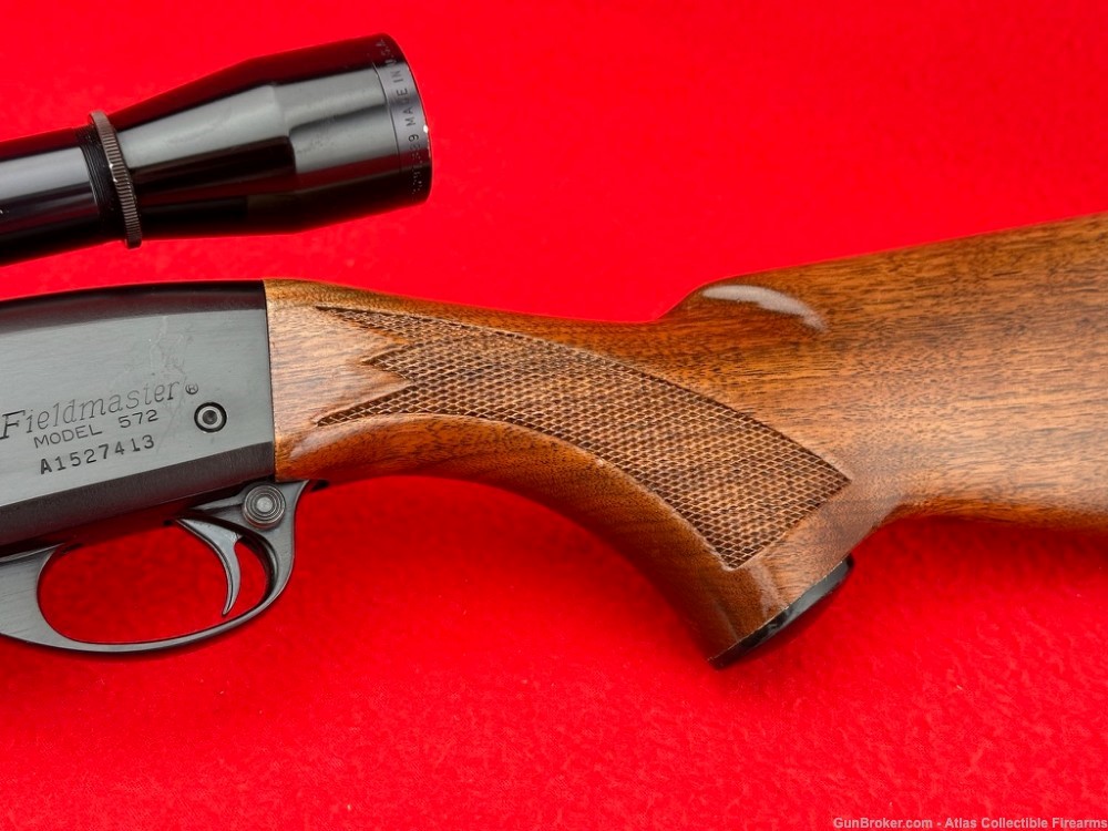 1979 Remington 572 Fieldmaster Slide Action 22 LR & Short 22.75" - Scope-img-9