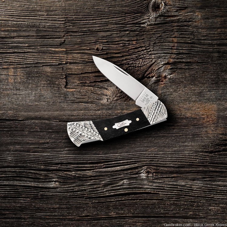 Case 59672 Ebony Wood Lockback Folding Knife Tru-Sharp™ Stainless Blade-img-1