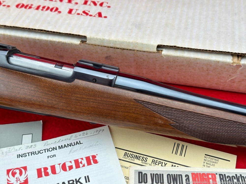 1989 Ruger M77 MARK II Bolt Action Rifle .223 Remington 18" - Original Box!-img-14