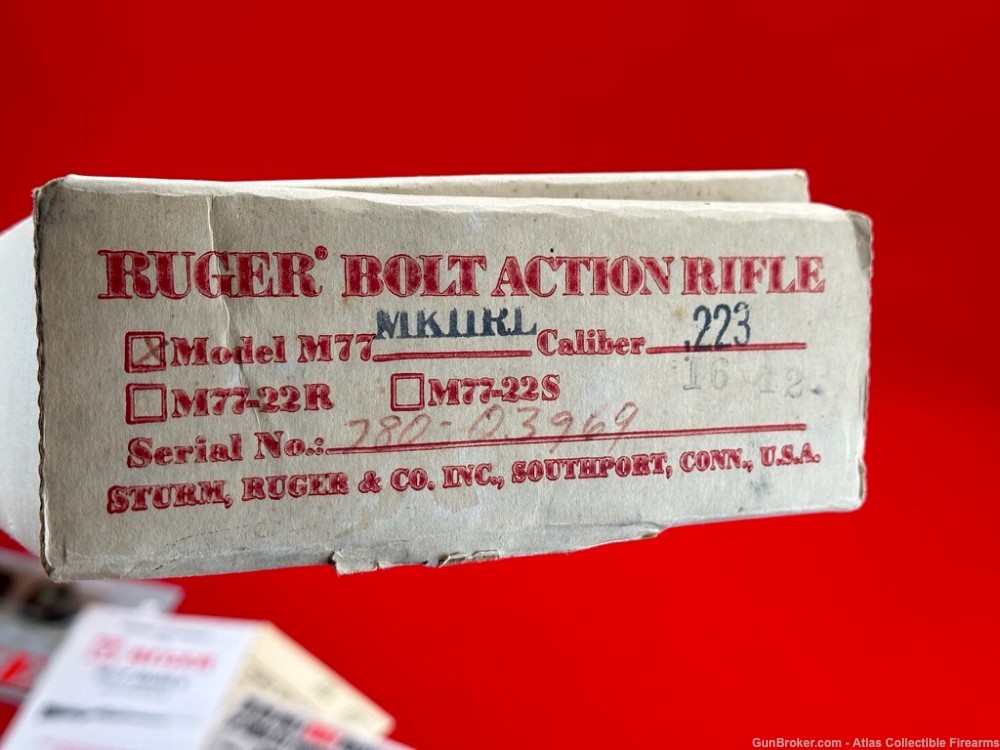 1989 Ruger M77 MARK II Bolt Action Rifle .223 Remington 18" - Original Box!-img-38