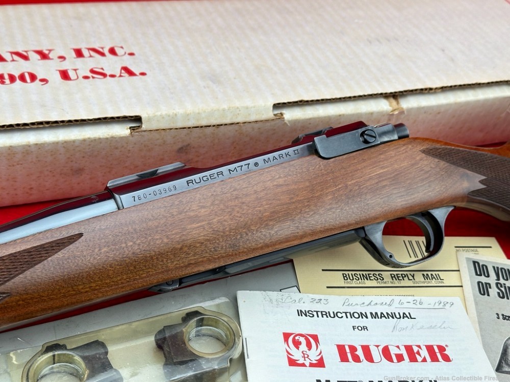 1989 Ruger M77 MARK II Bolt Action Rifle .223 Remington 18" - Original Box!-img-6