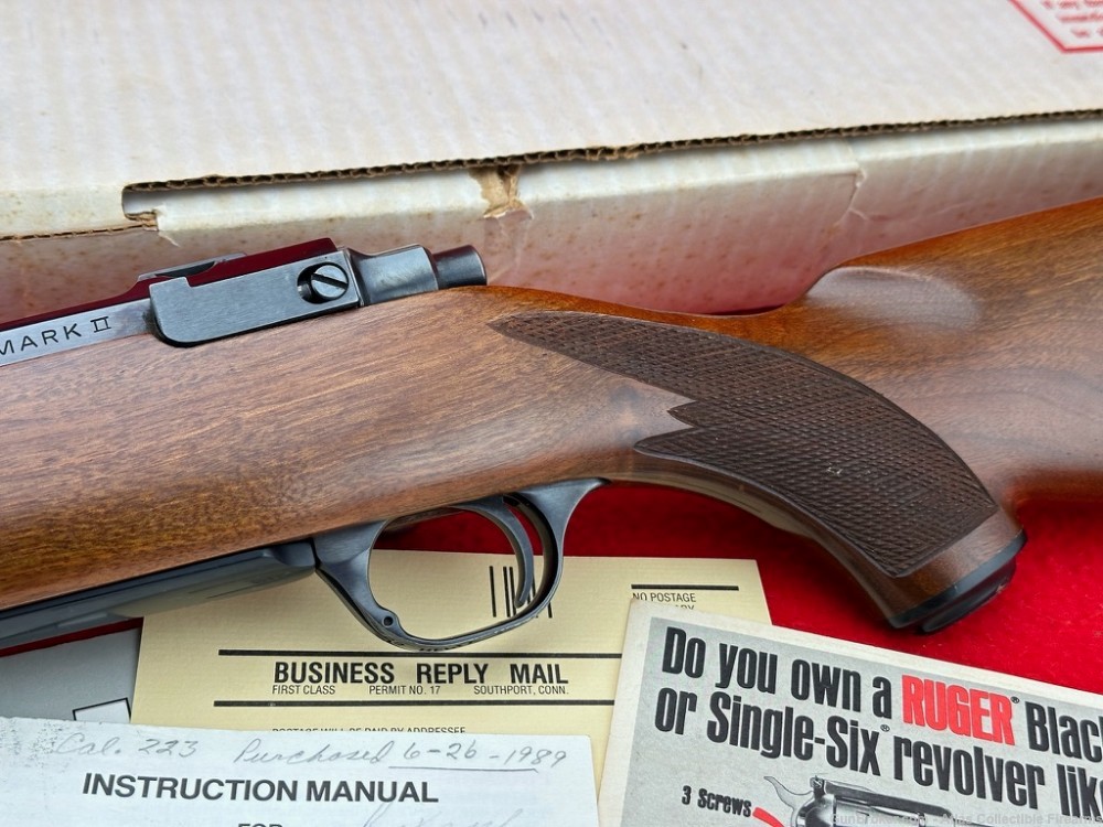 1989 Ruger M77 MARK II Bolt Action Rifle .223 Remington 18" - Original Box!-img-8