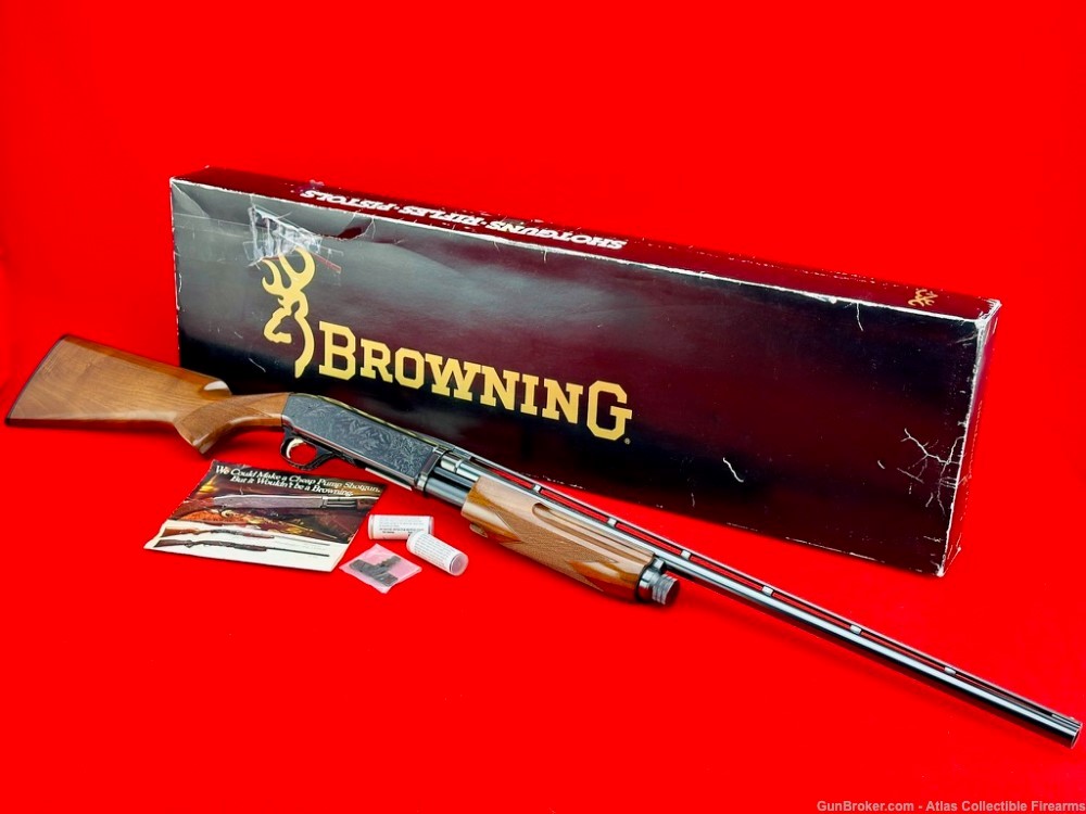 RARE 1994 Browning BPS "Field" Model 28 GA 26" *FACTORY ENGRAVED* ANIB!-img-12