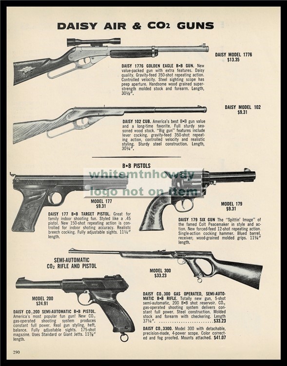 1973 DAISY 1776 Golden Eagle..102 Cub Rifle 177 179 Pistol BB Air Gun AD-img-0