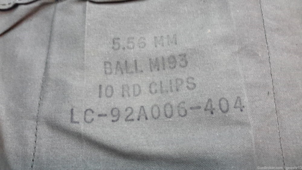 5,.56 Ball M193 10 rd Cloth Bandoliers (12) ea NOS-img-2