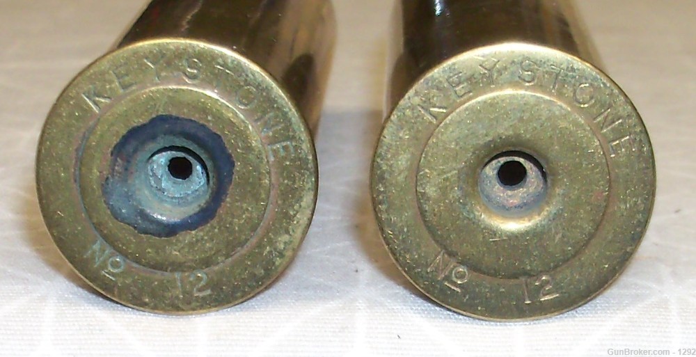 KEYSTONE No 12 brass shotgun shells X 2-img-0