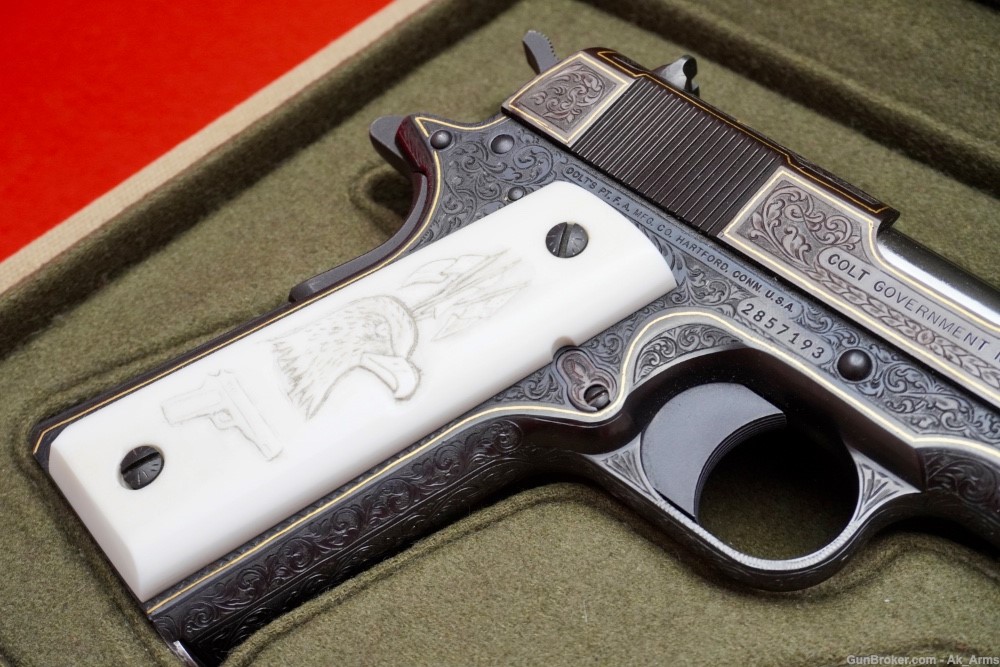 Colt Government 1911 .45ACP *FULL COVERAGE MASTER ENGRAVED & SIGNED*-img-3