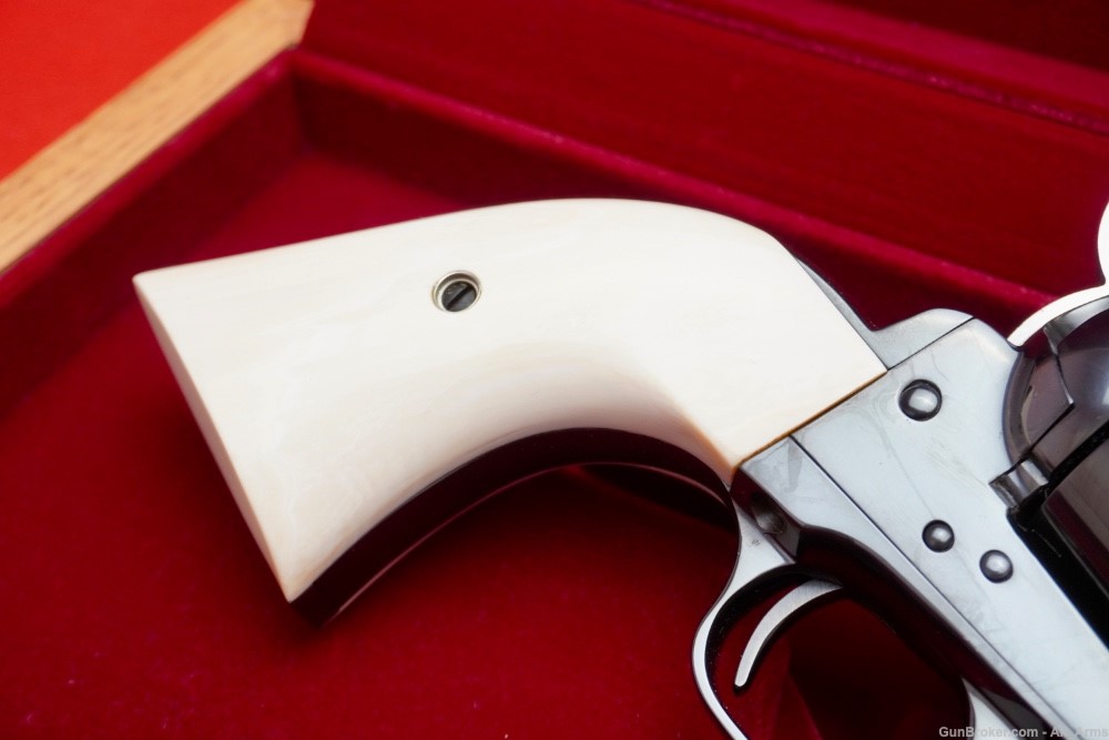 1986 Colt SAA Texas Deluxe .45LC 4" *FACTORY ENGRAVED & GENUINE IVORY* -img-7