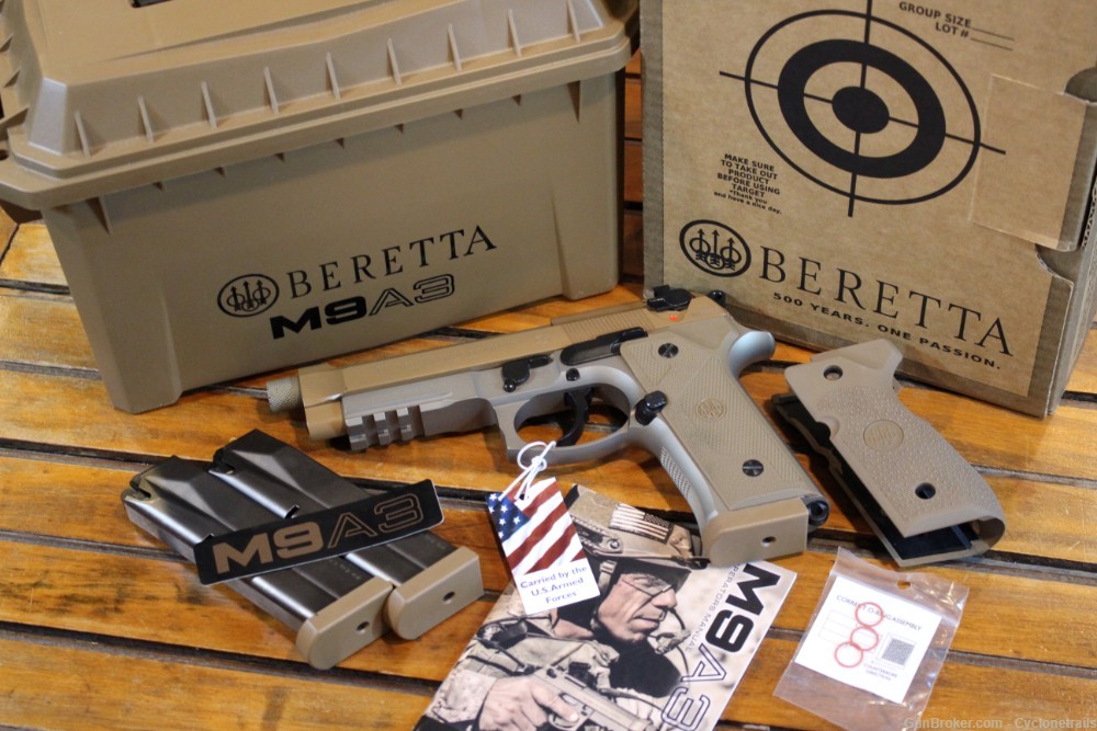 Beretta M9A3 FDE Decocker Preowned Beauty + Extras LOOK-img-0