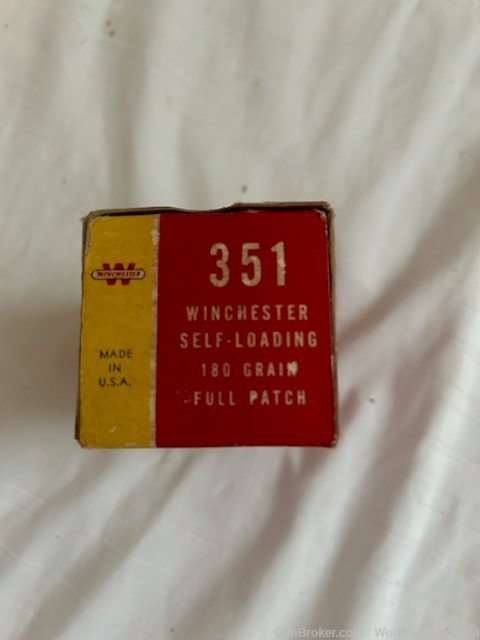 Winchester 351 S.L. 180 Gr. Full Patch (50 rnds) - 1 box-img-2