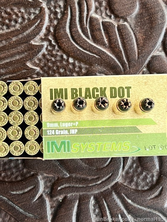9mm IMI AMMO BLACK TIP HOLLOW POINT ISRAELI MILITARY (500) ROUNDS-img-7