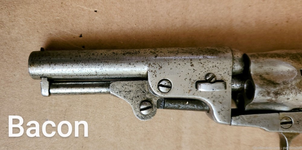 Bacon Mfg. Co. Percussion Revolver. .31 Second Variation. Numbers match-img-6