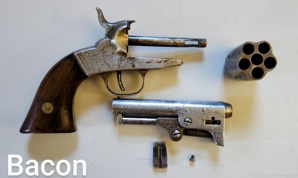 Bacon Mfg. Co. Percussion Revolver. .31 Second Variation. Numbers match-img-19