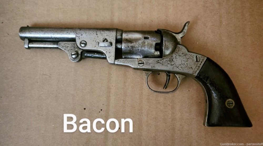 Bacon Mfg. Co. Percussion Revolver. .31 Second Variation. Numbers match-img-0