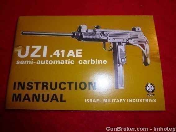 UZI Owner's Manual .41 AE Action Express -img-0