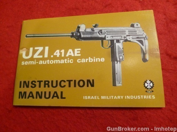 UZI Owner's Manual .41 AE Action Express -img-1