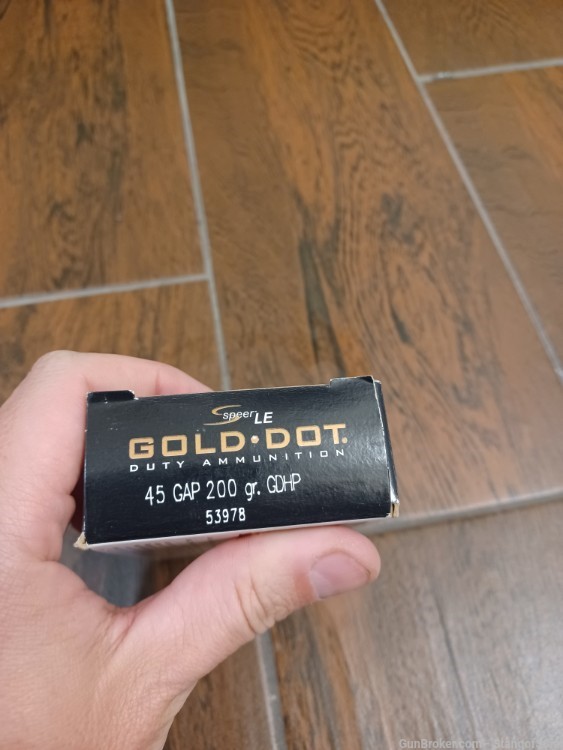 Speer Gold Dot 200gr GDHP 45GAP ammo-img-1