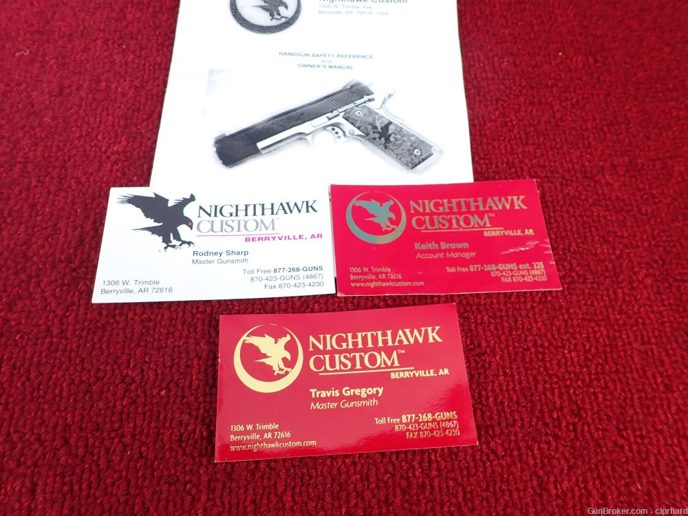 Scarce Nighthawk 1911 ENFORCER 45 5" Two Tone Mint 95% Serial #68 Mfg 2004-img-1