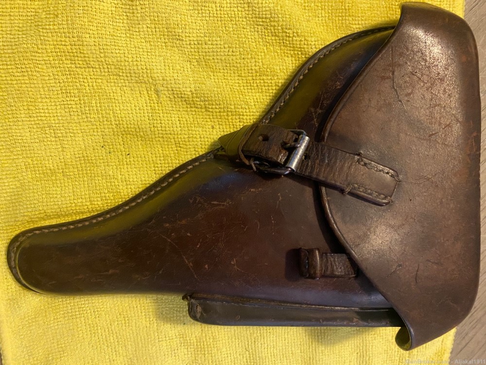 Luger P08 holster/ Lahti Swedish M40 holster/ German WWII field canteen-img-2