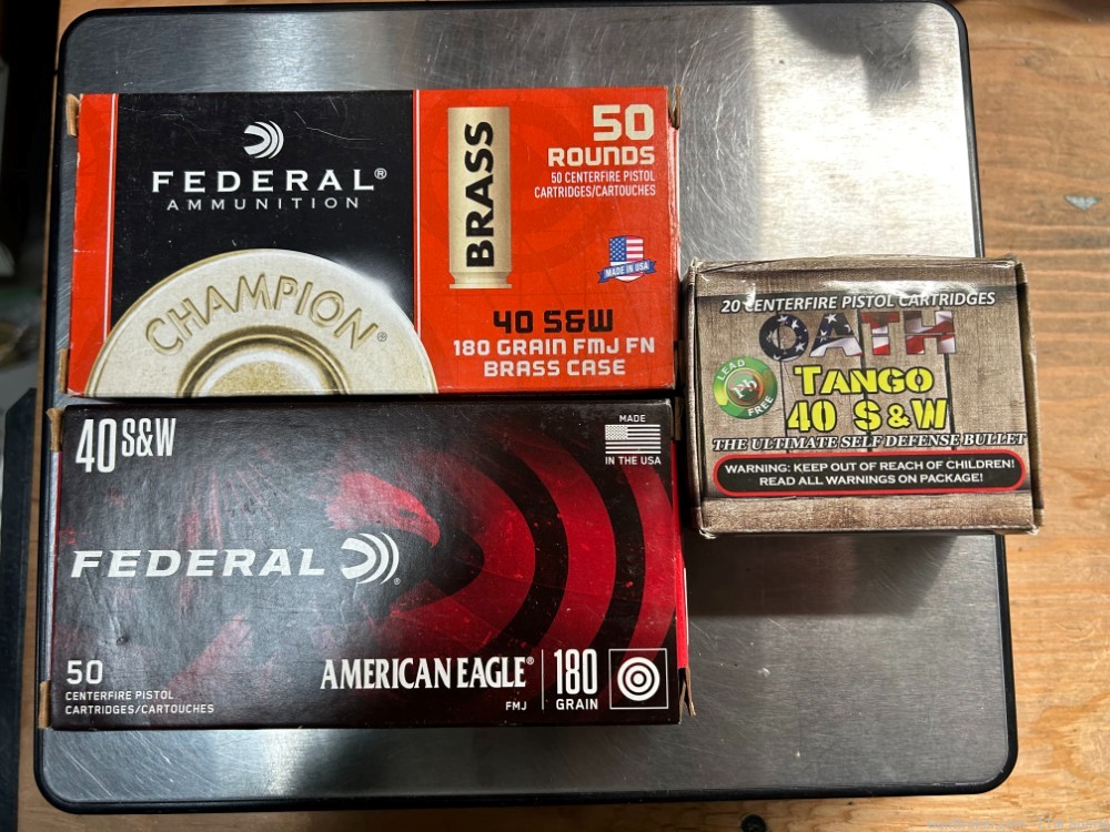 Federal 40S&W 100rds Oath Tango 40S&W 20rds-img-0