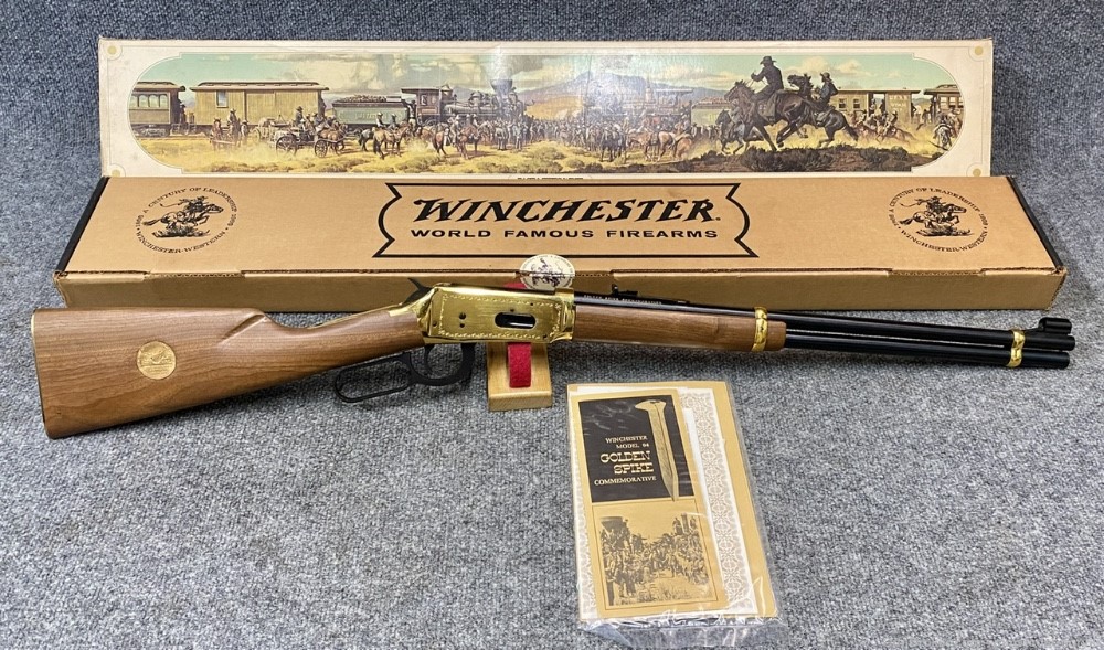 Winchester Model 94 30-30 Golden Spike Commemorative Unfired NR! Penny!-img-0
