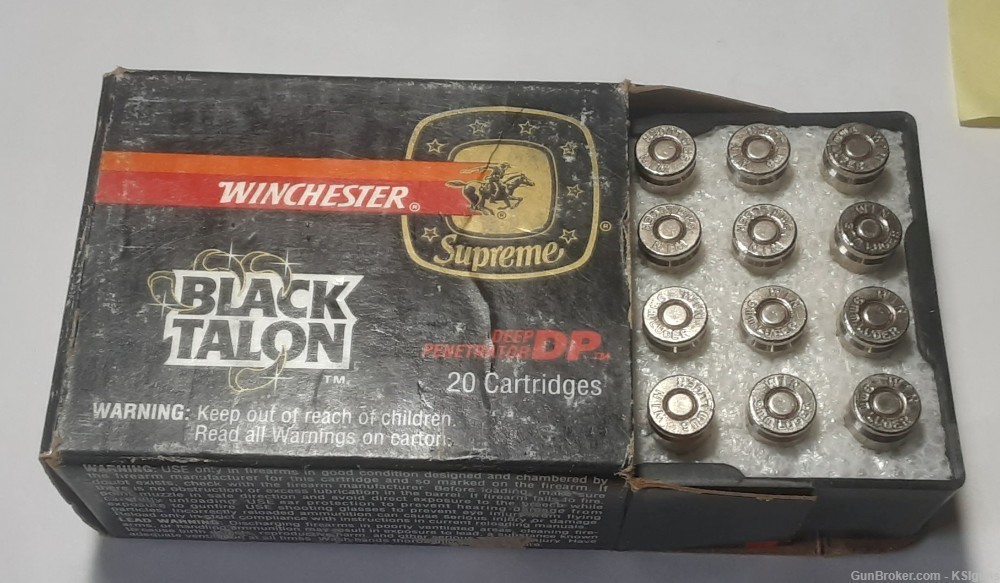 Ammo Winchester Black Talon 9mm -img-1