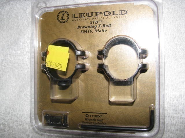 Leupold #65416 STD Rings Low for Browning X Bolt-img-0