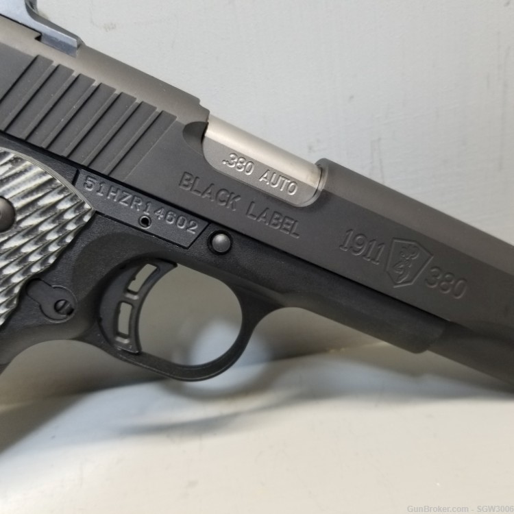 Browning Arms Co. 1911-380 Full Size Black Label .380ACP 4.25"-img-4