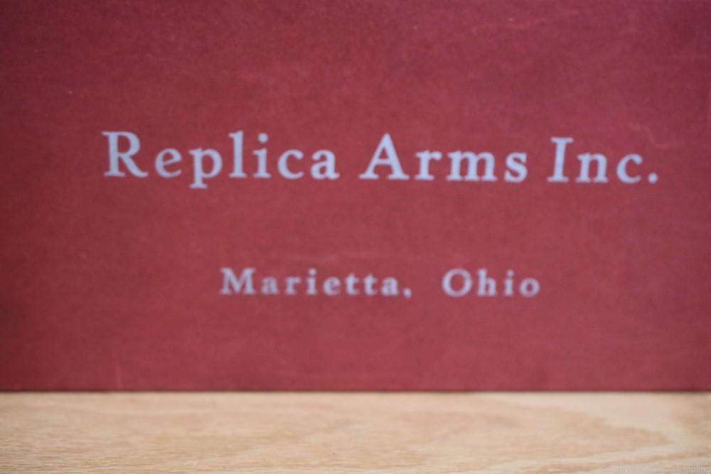 REPLICA ARMS MODEL 1860 ARMY COLT 44 CALIBER REVOLVER & BOX AND PAPER WORK-img-11