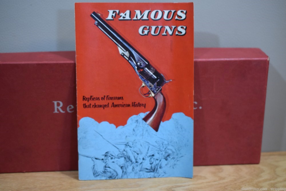REPLICA ARMS MODEL 1860 ARMY COLT 44 CALIBER REVOLVER & BOX AND PAPER WORK-img-12