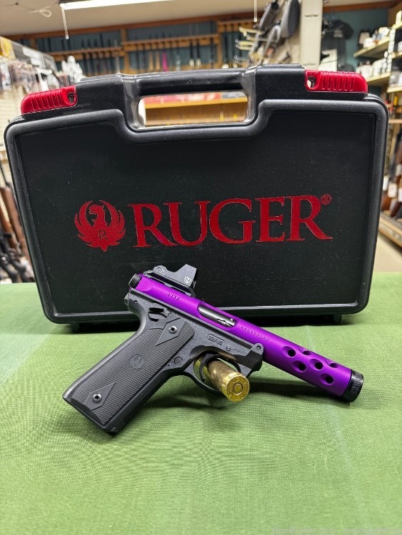 Ruger Mark IV 22/45 lite Brand New with Riton optic Purple/Black-img-0