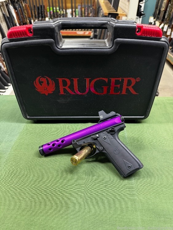 Ruger Mark IV 22/45 lite Brand New with Riton optic Purple/Black-img-3