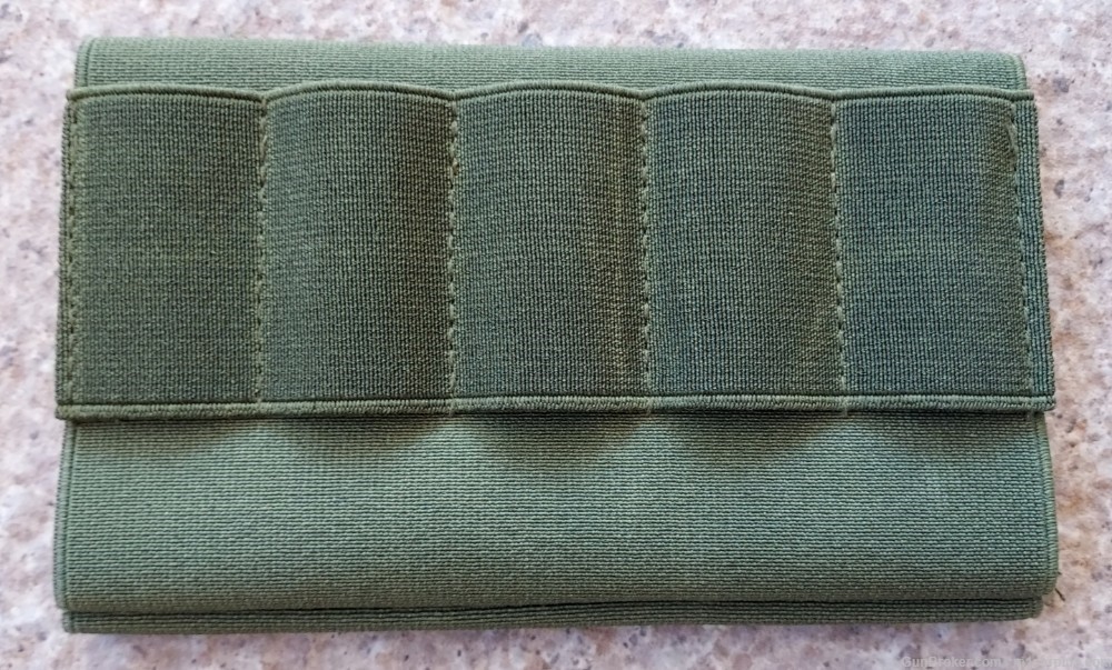 Green Shotshell Carrier Holder Fits on 12 Gauge Remington 870 1100 Stock-img-0
