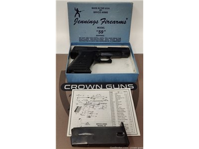 Bryco Arms Jennings Model 59 in 9mm w/Box, Papers, & 2 mags