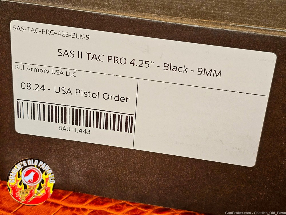 BUL ARMORY SASS II 4.25 TAC PRO 9MM PISTOL FACTORY NEW IN BAG & BOX -img-24