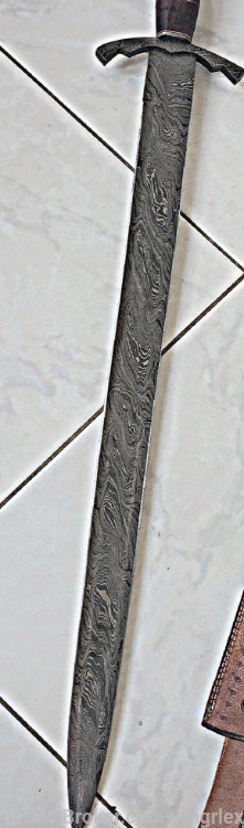 Damascus VIKING LONG SWORD Hand Made -img-3
