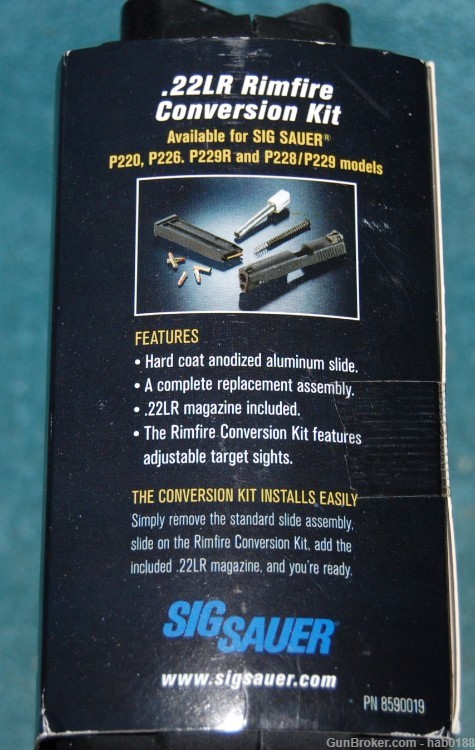 Sig Sauer P226 22 LR Conversion Kit w/ Box & Magazine Like New-img-2