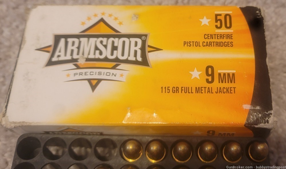 ARMSCOR 9MM 9 MM 115 GR 31 ROUNDS LEFT OF 50 COUNT BOX FMJ-img-1