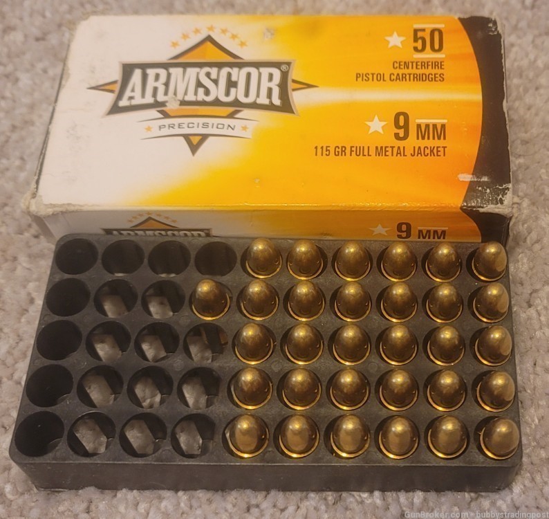 ARMSCOR 9MM 9 MM 115 GR 31 ROUNDS LEFT OF 50 COUNT BOX FMJ-img-0