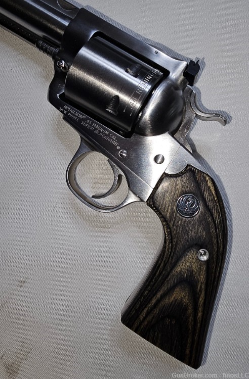 RUGER Bisley Hunter Super Blackhawk Revolver .44 mag Stainless 7.5" Barrel-img-4
