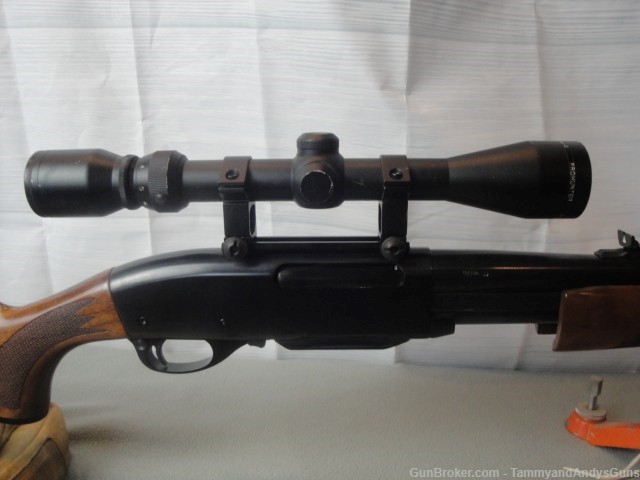 Remington 7600 Pump Rifle-270 Winchester Caliber-Wood Stock-Scoped-img-8