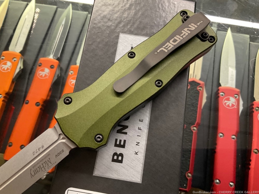 Benchmade limited edition infidel otf automatic od green knife USA-img-4
