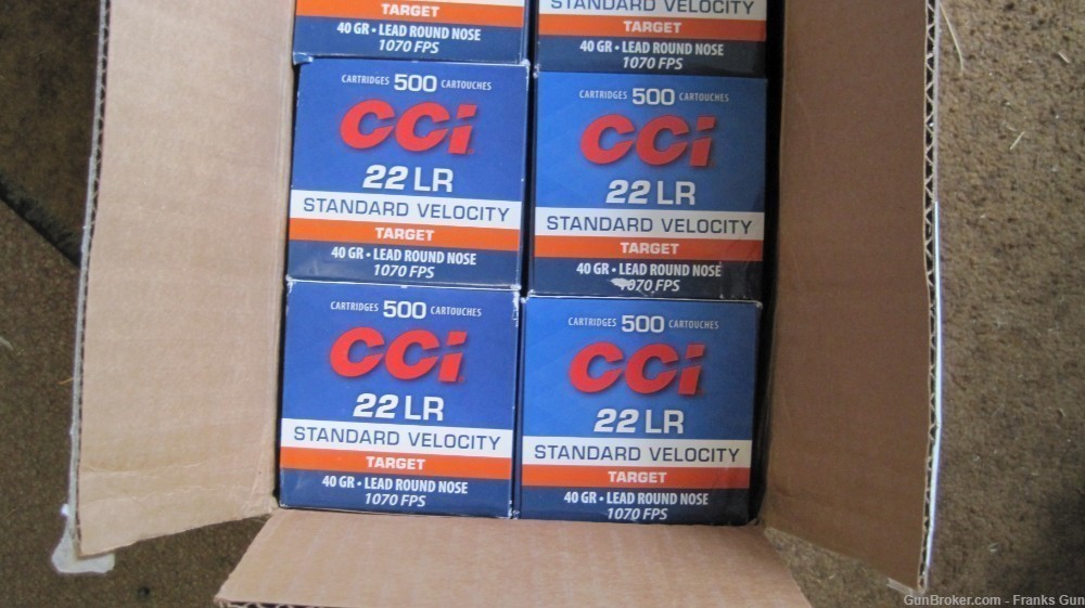CCI 22Lr 40Gr Lead Round Nose 35 0035 Standard Velocity 5000 Rounds New-img-1