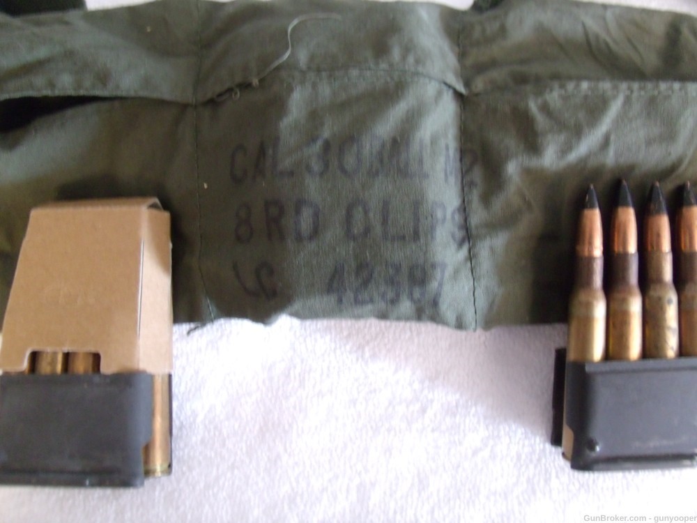 6 Black Tip Armor Piercing 30-06 Clips 48 Cartridges WW2 Garand Bandoler -img-1