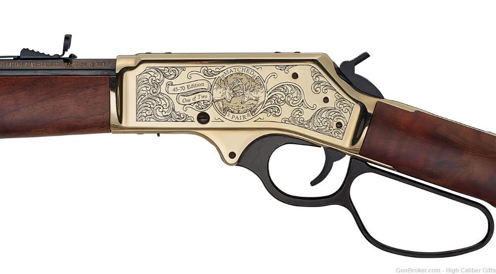 1 of Only 14 Remaining Henry Exhibition Edition Pair  .30-.30 & .45-70 -img-3
