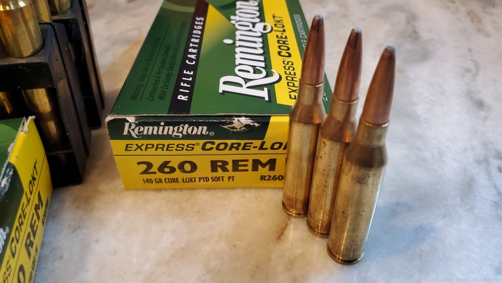 260 Remington - RP Rem brand NIB 2 full boxes - 40 rounds 140 Gr-img-2