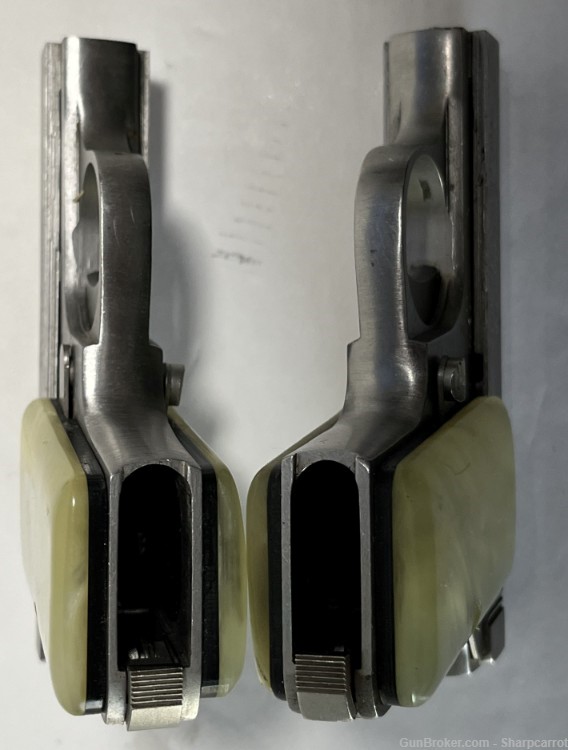 Matching Pair of Bauer 25ACP Stainless Semi Auto Pistols-img-3
