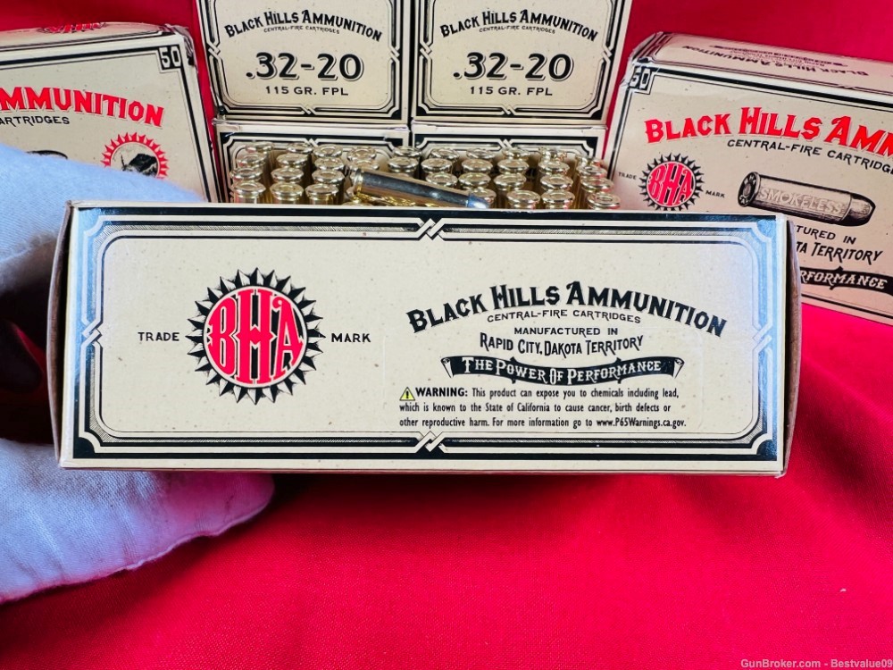 BLACK HILLS AMMUNITION - 32-20 115 GR FPL 500 RDS FULL CASE SAME LOT NEW-img-3