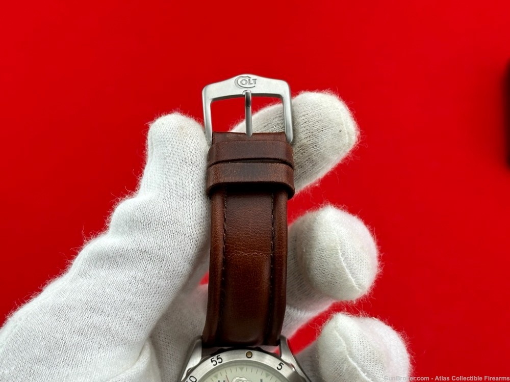 Vintage Colt "Kenya" Swiss Made Wrist Watch - Brown Leather Band-img-3