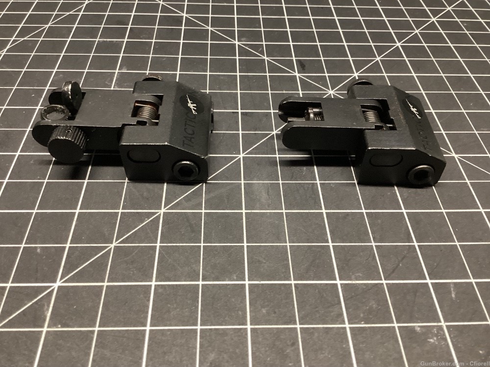 LOT OF 3 AR-15 GRIPS, TACTICON FLIP UP SIGHTS & AMBI SAFETY-img-4